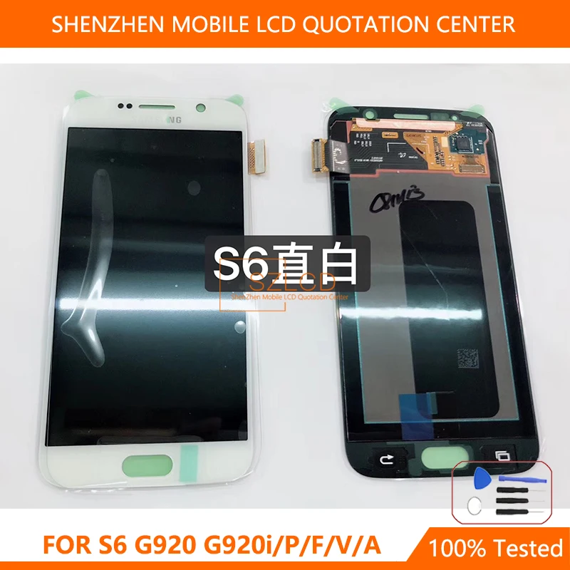 5.1&quotORIGINAL new AMOLED display For Samsung galaxy S6 lcd touch screen digitizer G920i G920P G920f G920V G920A Replacement ORG |