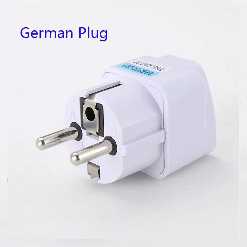 Универсальный штепсельный адаптер, адаптер питания, переходник для путешествий, Трехконтактный конвертер, штепсельная вилка США/Великобритании/ЕС/Австралии - Цвет: German Plug