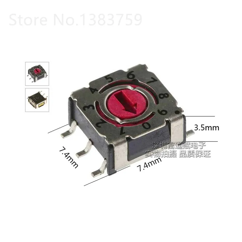 P36S101 SMD 0~9 10-digit digital coded switch 8421C rotary 3:3 | Обустройство дома