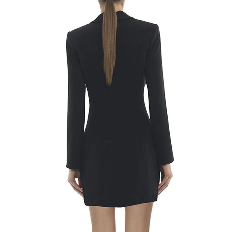 Mode Bouton V Formelle Noir Dame Manches Pour Beateen À De Femmes Unique 2018 Costumes blanc Blazers Cou Nouveau Longues qwFRxvEzx
