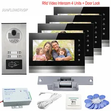 Access Control Home Video font b Door b font Phone 7 inches Monitors CCD 700TVL Rfid