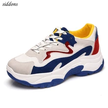Siddons/; женская обувь; женские повседневные спортивные кроссовки для прогулок; дышащие кроссовки из сетчатого материала на платформе; Размеры 35-40