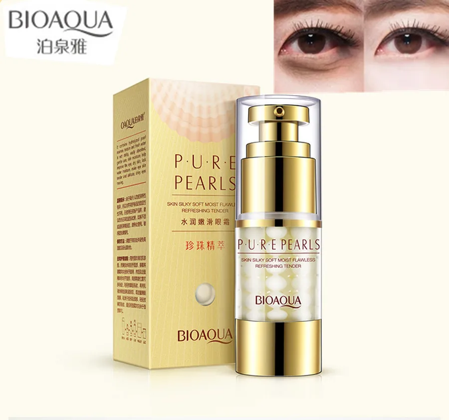 

BIOAQUA Eye Cream Pure Pearls Skin Silky Soft Moist Refreshing Tender Moisturizing Anti-Puffiness Anti-Aging Cosmetic