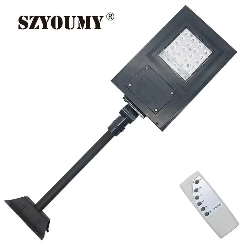 

SZYOUMY 20W LED Solar Street Light Walkway Light with Remote Controller With Bracket Outdoor Lighting Garden Security Lamp IP65