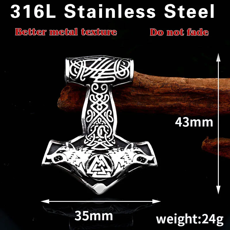 Beier stainless steel norse viking dropshipping 1pcs thor's hammer mjolnir wolf head pendant necklace scandinavian jewelryLP447 Beier stainless steel norse viking dropshipping 1pcs thor's hammer mjolnir wolf head pendant necklace scandinavian jewelryLP447