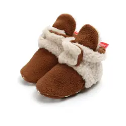 Зимние очень теплые детские ботинки для новорожденных, мокасины для малышей, теплые зимние стильные ботинки