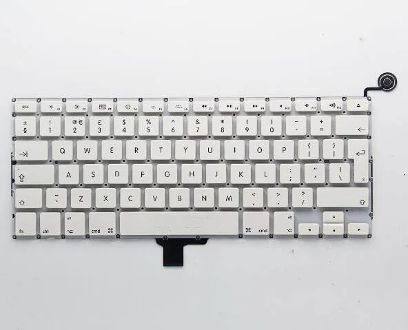 Абсолютно новая клавиатура A1342 английская для Apple Macbook 13 дюймов белая раскладка