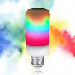Светодио дный LED цветной пламя мерцающий эффект LightSimulated природа огонь Свет кукурузы лампы тяжести индукции Декор 2019