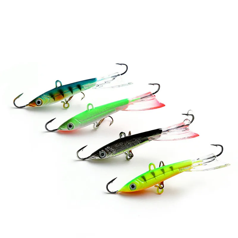 

Upgraded Dual Ends Single Hook Balancer Ice Fishing Lures with Treble Hook Winter Fishing Bait 76mm 22g for Ice Fishing