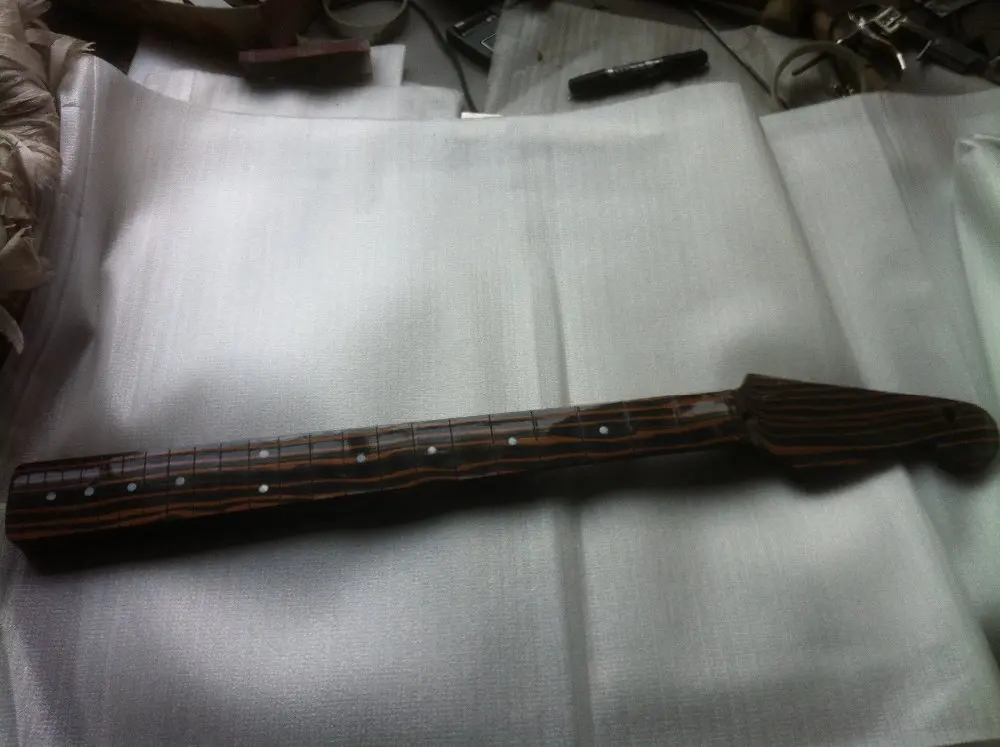 

Free shipping one piece Zebrawood body electric guitar neck