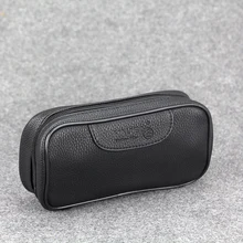 Nueva Bolsa de Fumar En Pipa Bolsa De Tabaco de Cuero Negro Caso Bolsa de Bolsa de Tabaco de Fumar Tabaco De Pipa Vauen