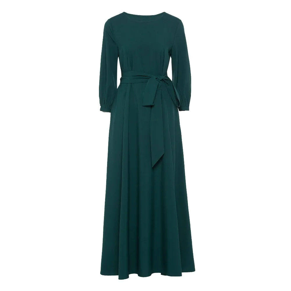 Aliexpress.com : Buy Women Vintage Long Dress Green Lantern Sleeve ...