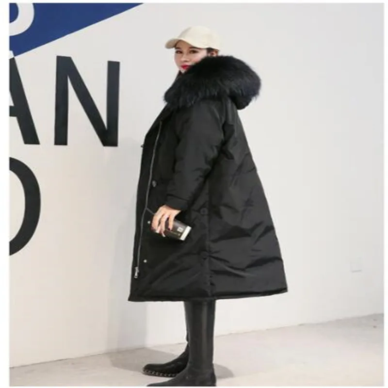 Canard Chaud 1 Épaissir 2 Lâche Veste Femmes Duvet De Capuchon Raton Long À Blanc Pour Parkas Grand Réel Fourrure Vestes Laveur 2018 Hiver 1pwPf4wZq