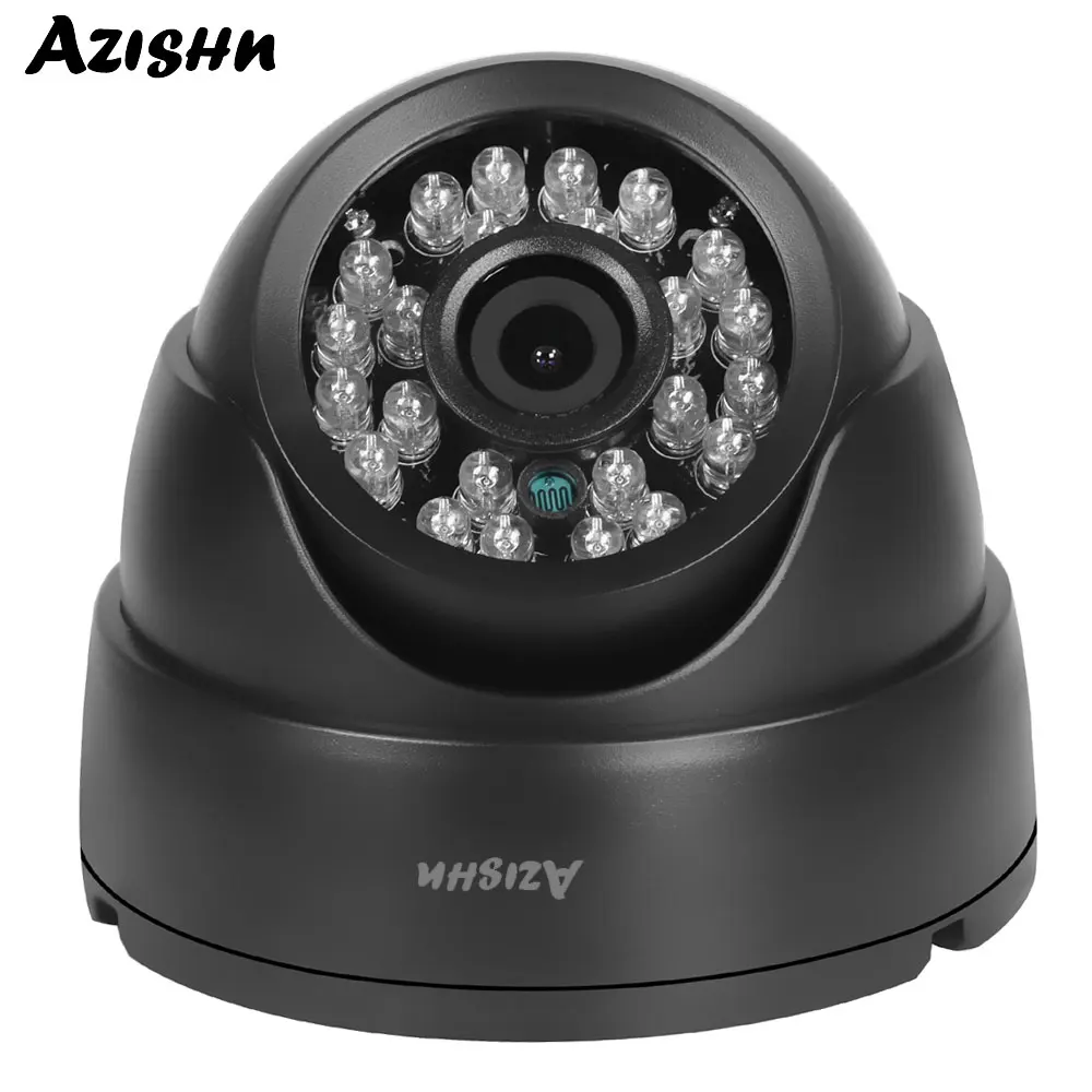 AZISHN HD 720 P/960 P/1080 P ip-камера H.264 24 шт. ИК-светодиоды, сетевая камера видеонаблюдения, купольная камера для внутреннего наблюдения ONVIF DC12V/POE 48V