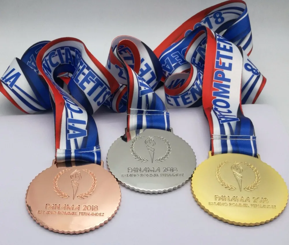 

Cheap gold medal silver and bronze medallion lace shape medal k 200133