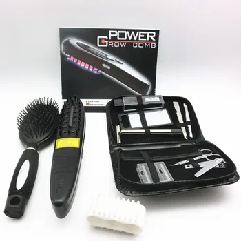 

Laser Hair Grow Comb Brush Kit Regrow Growth Prevent Hair Loss Head Pain Relief Therapy Massager Brushes Scalp + Manicure Set