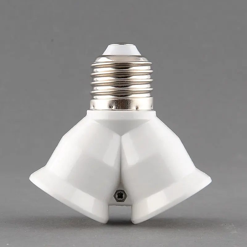 

2 in 1 E27 Y Shape Lamp Base Fireproof Material Holder Converter Socket Light Bulb Splitter Adapter Light Bulb Base Holder