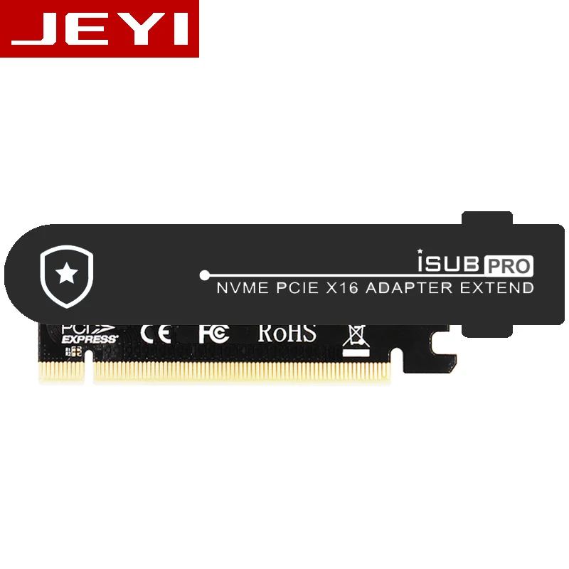 

JEYI iSUB PCIE3.0 NVME Adapter x16 PCI-E Full Speed M2 m.2 2280 22110 aluminum sheet Thermal conductivity silicon wafer cooling