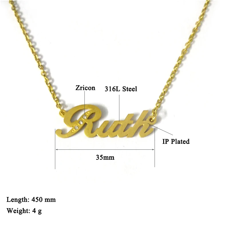 Name Choker Necklace Women 