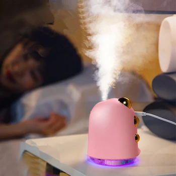 

250ml Air Humidifier Portable Cute Dinosaur Ultrasonic USB Aroma Air Diffuser With Color Light For Office Car Humidificador