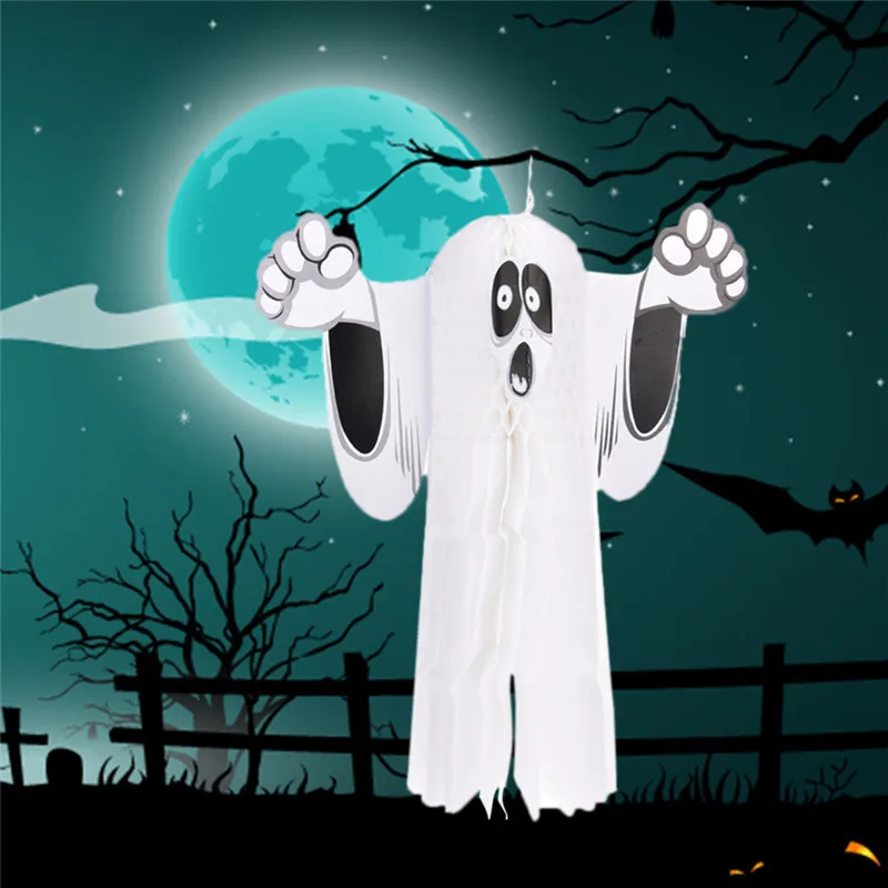1 шт. Хэллоуин черный кулон призрак украшения на с надписью Trick или Treat Home бумага