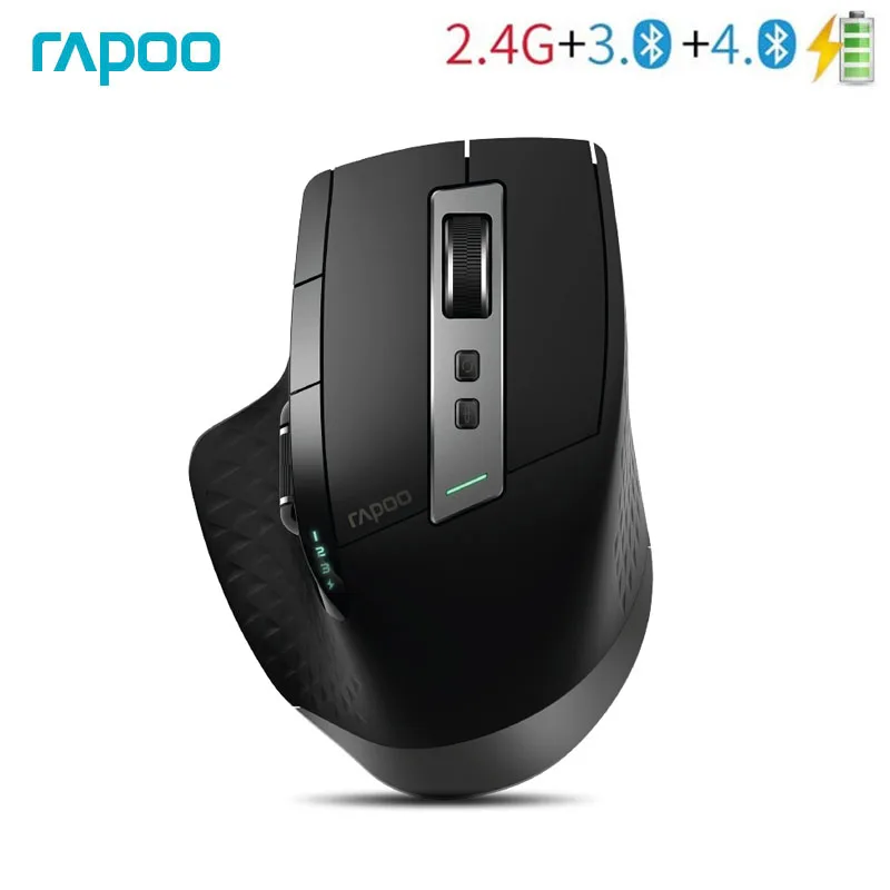 

Rapoo MT750S Original Wireless Mouse Rechargeable Multi-Mode Bluetooth Mouse Switch Between Bluetooth and 2.4G
