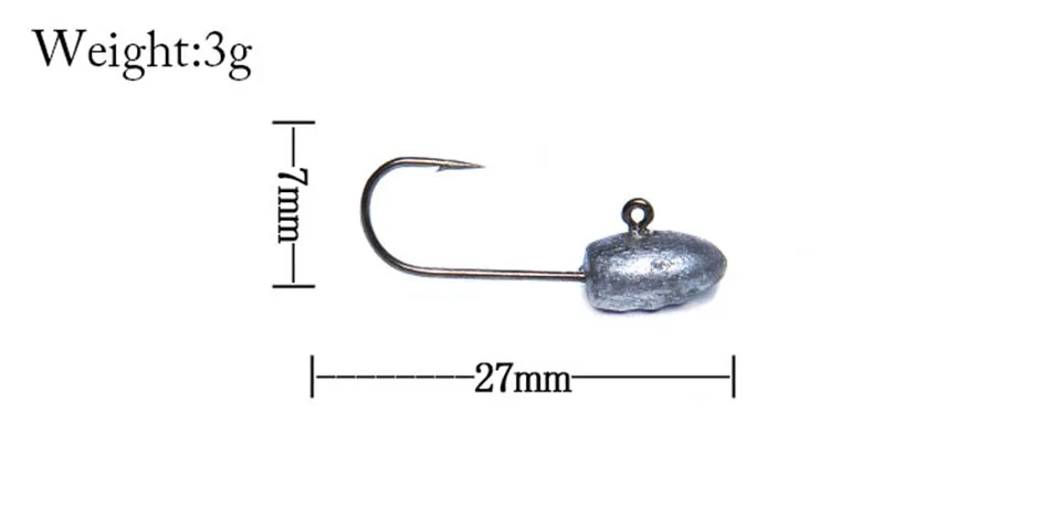 10 шт./лот, свинцовая джиг-головка, джиг-крючки, 3g, 27 мм, рыболовный крючок для подледной рыбалки, плот, рыболовные приманки из свинца, головки, крючки, микро свинцовые рыболовные снасти