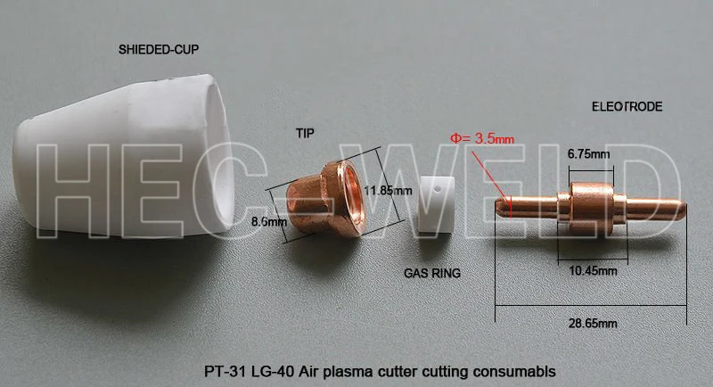 50 шт. PT-31 LG-40 плазменный Ferramenta резак фонарь расходные материалы комплект электроды насадки подходят CT-312 CUT40 CUT50 LGK40 2018New