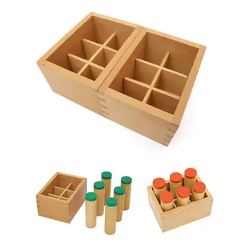 

AINY-Wooden Montessori Sensorial Auditory Material Container Holder Sound Cylinder