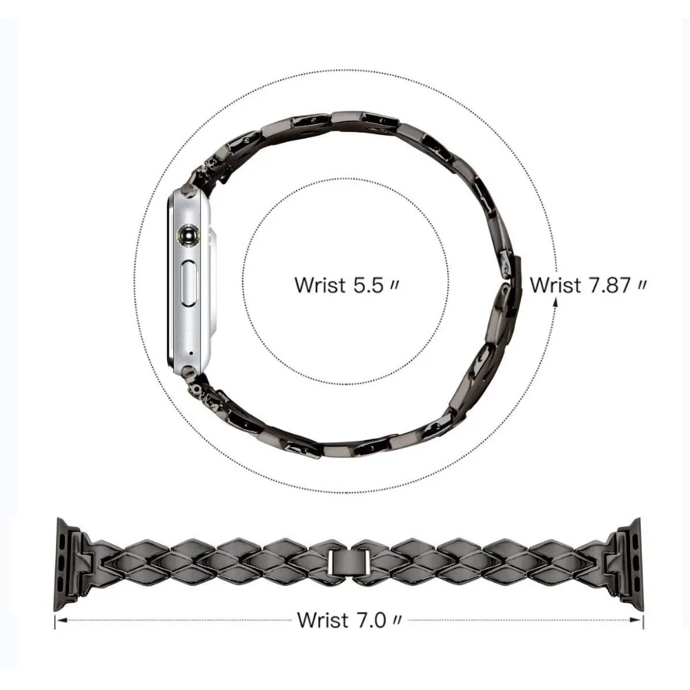 Сталь ремешок для наручных часов Apple Watch 38 мм 42 Для мужчин женщин заменить