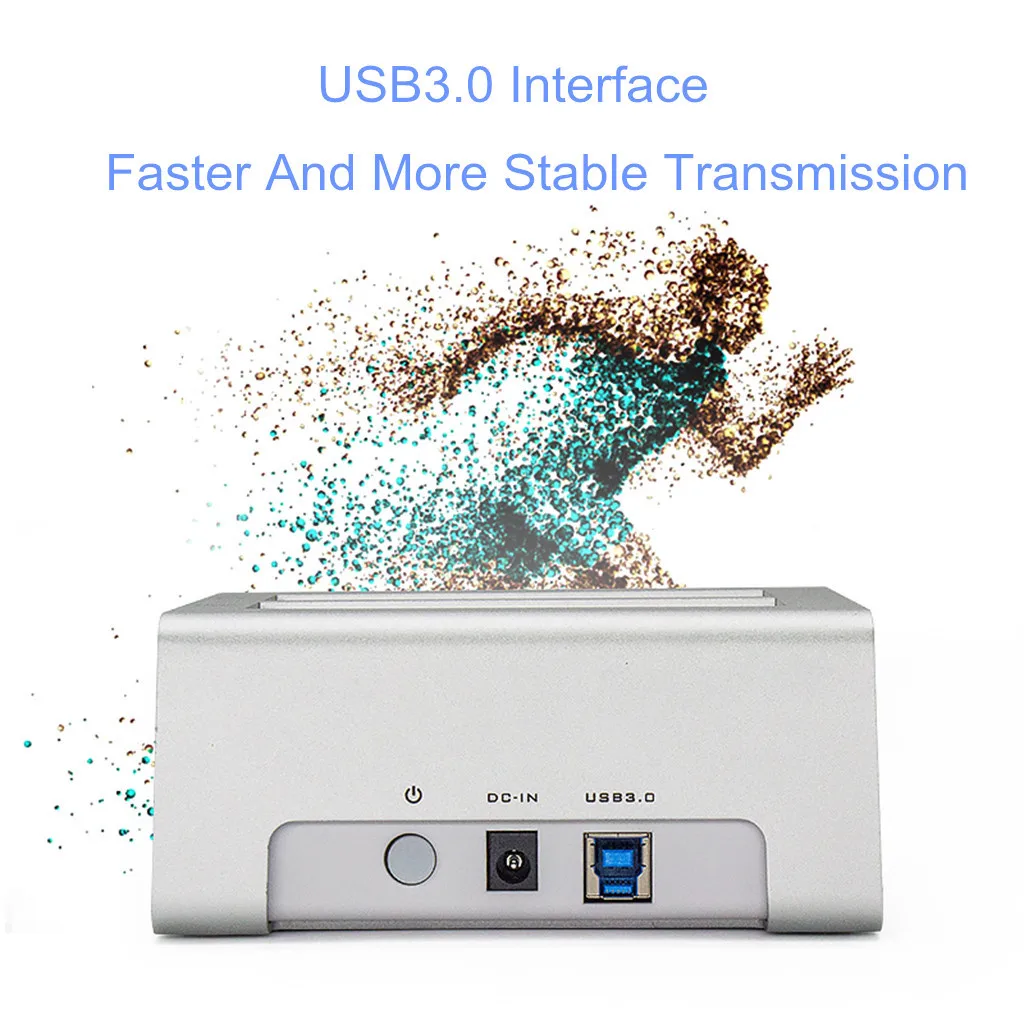  OImaster EB-1051U3 USB3.0 a SATA Dual Bay disco duro de acoplamiento para 25/35 pulgadas SATA I/II/