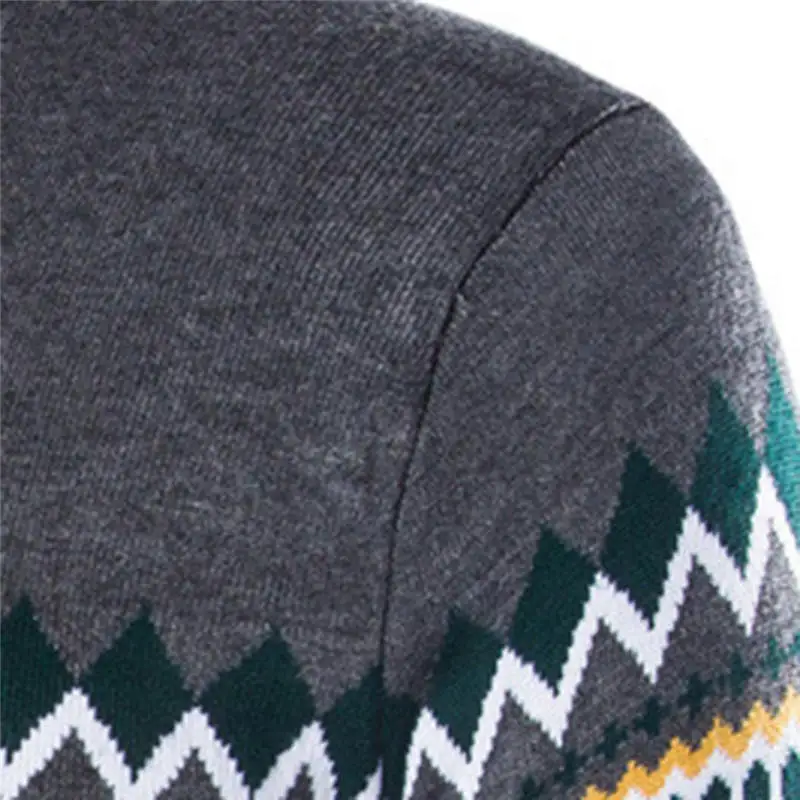 Зимние мужские Вязание Рождественский свитер пуловер Для мужчин с длинным рукавом Slim Fit свитера с круглым вырезом Повседневное трикотажные Sweatercoat 008
