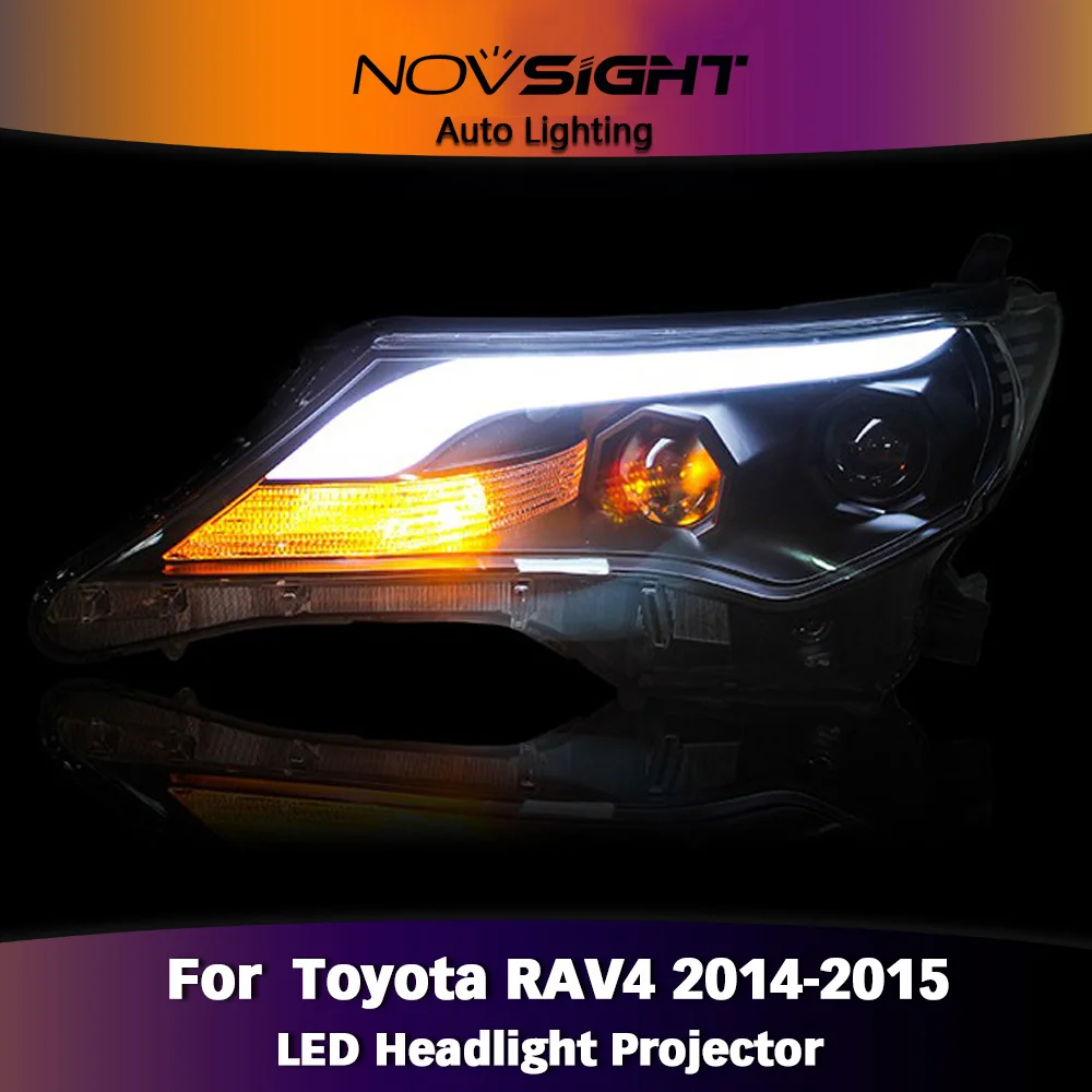 NOVSIGHT 2 шт. лампы фар автомобиля водонепроницаемый датчик светодиодный налобный фонарь 4300 К 5000 6000 К высокий низкий пучок для Toyota RAV4