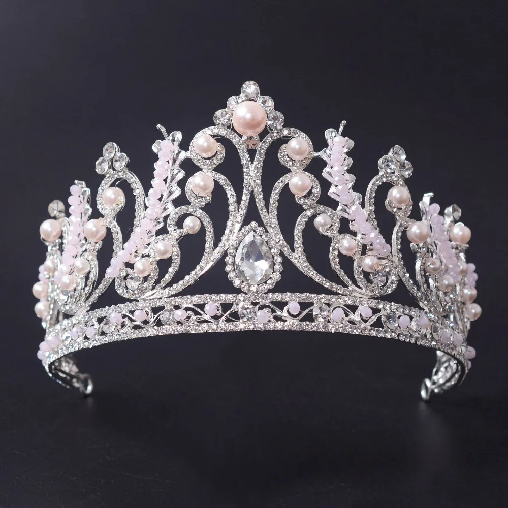 Mujeres hermosas Coronas de Novia Tiaras de diamantes de Imitación de