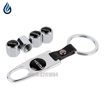 

Car Styling Wheel Tire Valve Caps Cover With Keychain HEMI Logo For Jeep Grand Cherokee Wrangler Chrysler 300C Commander Dodge