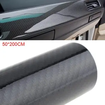 

200 x 50 CM 5D Decorative Car Sticker Universal Carbon Fiber Bright Surface Any Clipping Thickening Auto Sticker