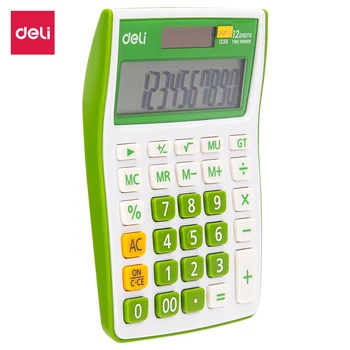 

Deli E1238 Calculator office desk calculator color cute calculators dual power business supplies electronic programmer