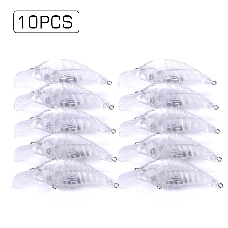 

10Pcs/lot Wobbler Fishing Lure 75mm 2.2g Easy Shiner Clear Artificial Silicone Soft Bait Carp Bass Lures