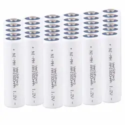 Самая низкая цена 34 шт. AA батарея 1,2 В батареи перезаряжаемые 1500 мАч nimh для механические инструменты akkumulator