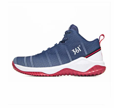 361 Мужская обувь спортивная обувь осенняя одежда уличная 361 градусов Баскетбольная обувь мужская тренировочная Баскетбольная обувь ботинки - Цвет: Красный