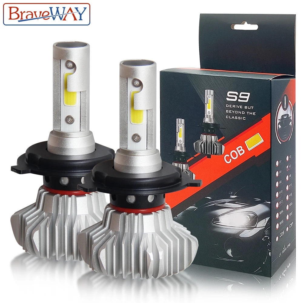 

BraveWay H1 H4 H11 Led Headlight H4 LED Light Bulbs for Cars 12V Fog Light 9005 9006 HB3 HB4 LED Car Light Plug and Play