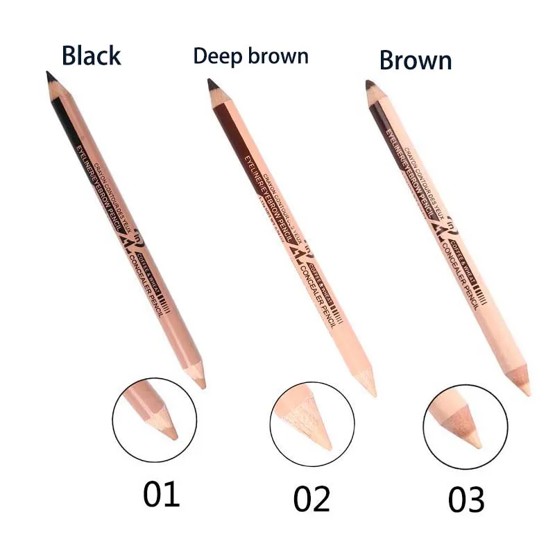 Menow Brand 12PCS Concealer+eyebrow Pencil 2 in 1 Makeup Two head Pencils Professional Concealers Face Powder P09015|makeup pencil|powder eyebrow