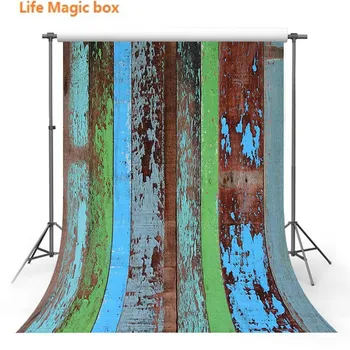 

Backdrop Vinyl Flooring Yellow Fade Wood Board Foto-157