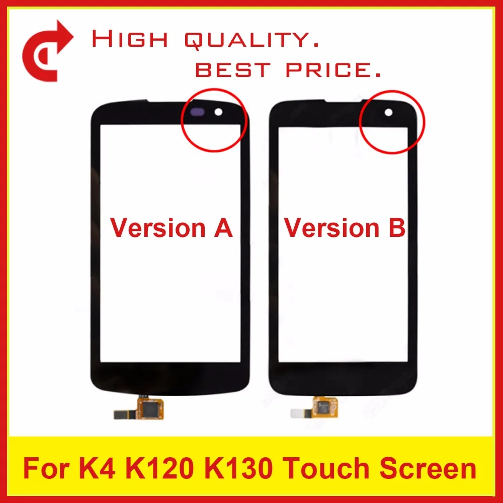 10 шт./лот высокое качество 4 5 &quotдля LG K4 K120 K121 K130 K130E дигитайзер внешнее стекло