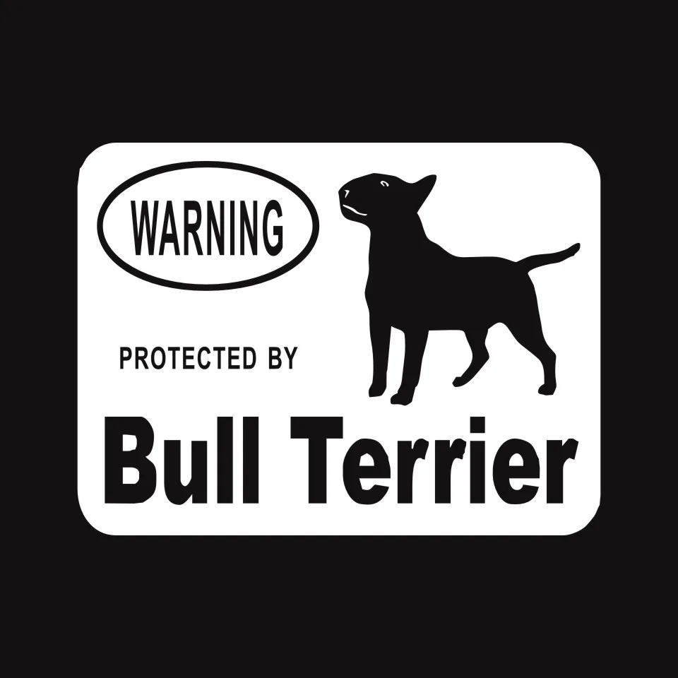 Cunymagos Creative Fashion Protected By Bull Terrier Protected Animal Car Tail Car Stickers Motorcycle Auto Stickers 13 (4)