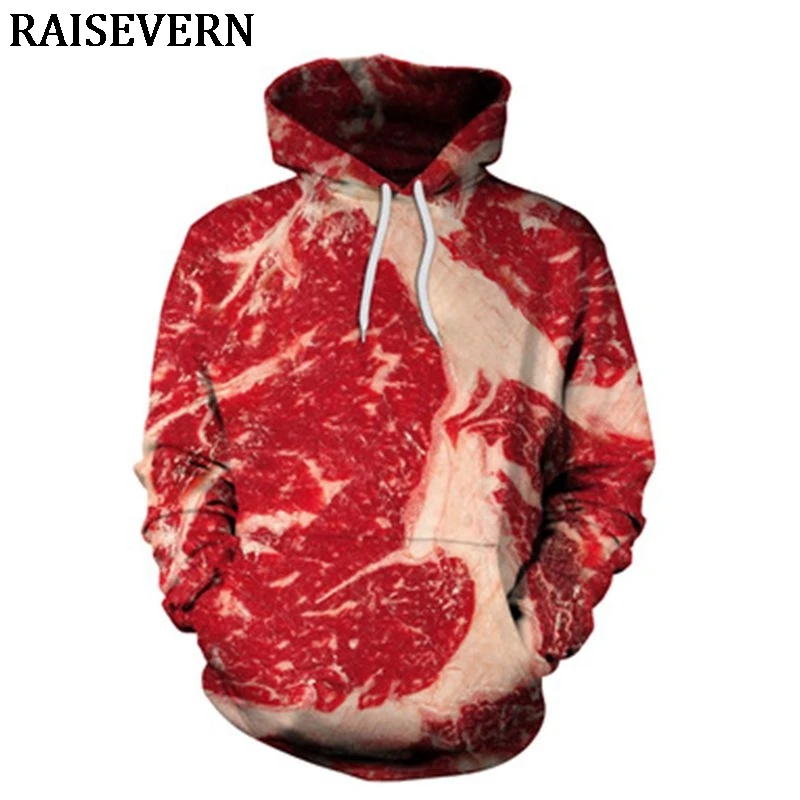 

Beef Meat Hoodie Funny Simulation Bacon Men Women Pullovers Jumpers Hoody Men Tops 3D Hoodies Sweatshirts Tracksuits Streetwear