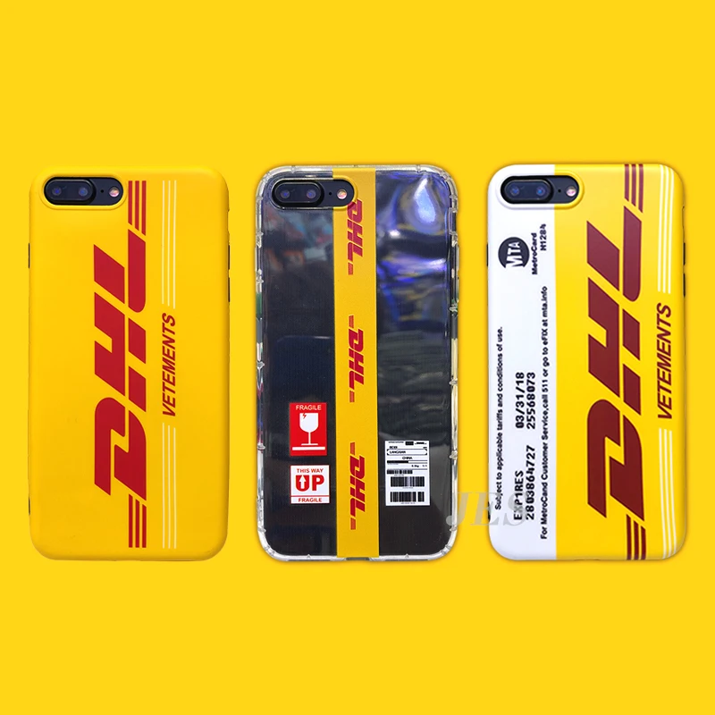 

Simple Brand English Dhl Logo Phone Cover Case For Iphone X 11 pro Xs Max Xr 10 8 7 6 6s Plus Luxury Soft Silicone Couple Coque