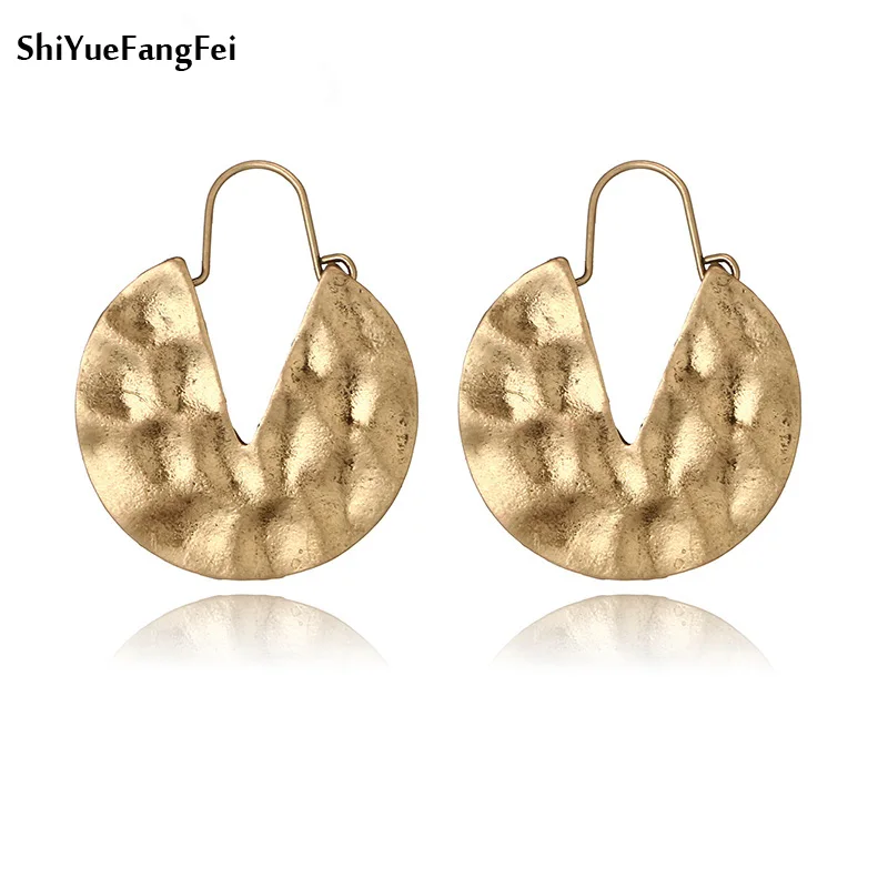 

Fashion Jewelry Rock Punk Big Gold Metal Dangle Earrings For Women Statement Jewelry Geometric Big Drop Earrings