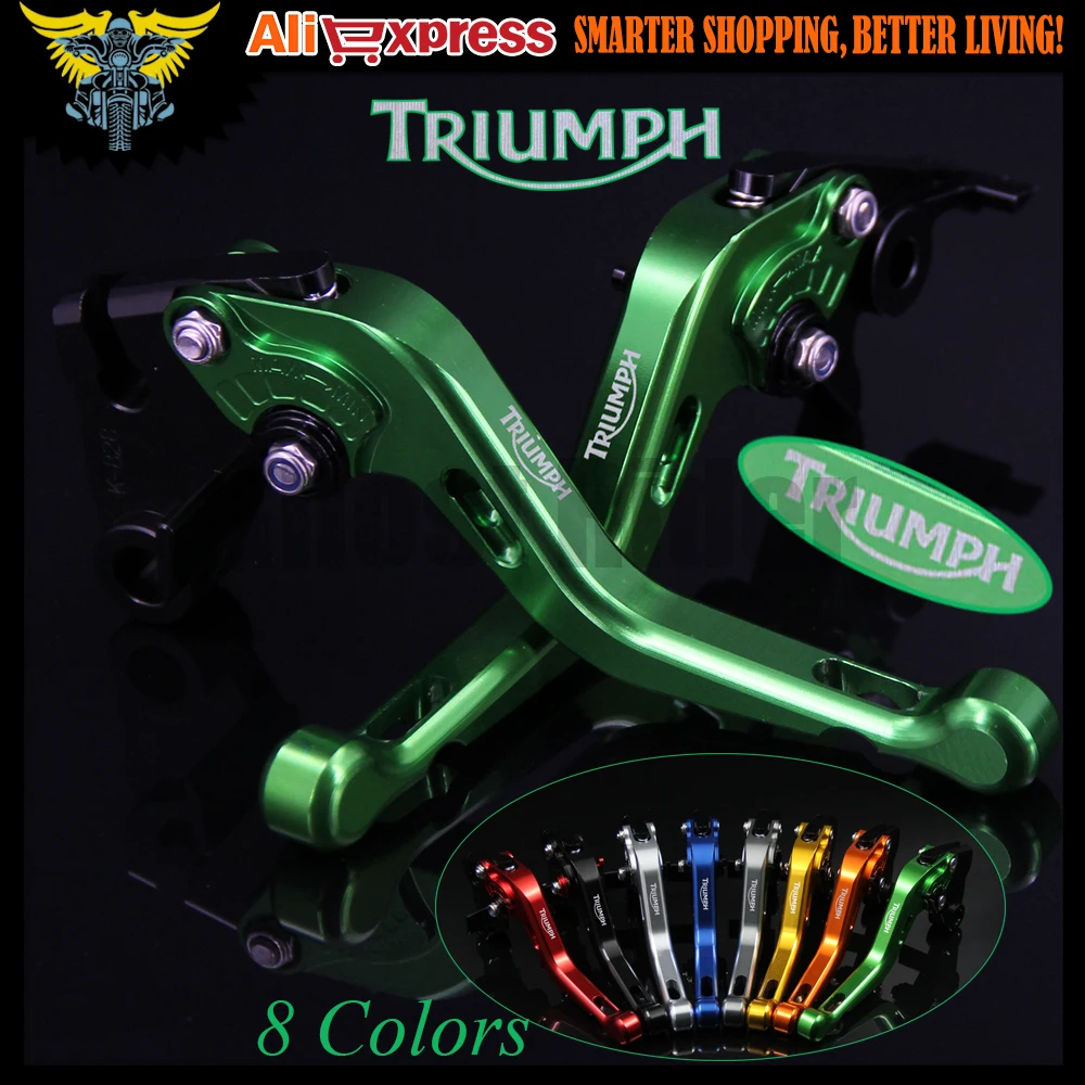 8 цветов для Triumph TIGER 800 XC/XCX/XR/XRX 2015 2016 Зеленые Алюминиевые короткие мотоциклетные рычаги тормоза с двумя