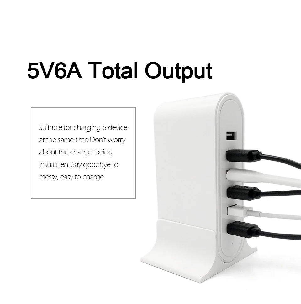 6USB Mobile Phone Charger 5V2A Output EU UK US AU Travel Universal Conversion Plug Socket Multi-port Charging For Electronic (10)